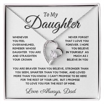 Daughter Neckalce From Dad - Heart Pendant For Girl 14k or 18k - $59.95+