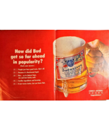 1970 BUDWEISER - Brewed and Bottled - Mancave - 70&#39;s Double Vintage Prin... - $12.72