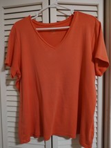 Anne Klein Sport Pink women&#39;s cotton T Shirt Size 1X - £6.22 GBP