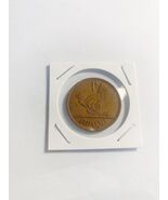 1968 Ireland 1 penny  hen harp copper coin UNC - $77.59 MXN