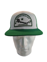 Green White A.Lab Trucker hat &quot;Blowing Mad Leaf Like Everyday&quot; - £11.00 GBP