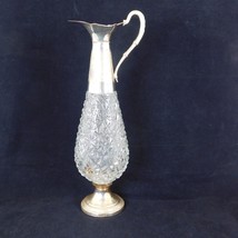 Norleans Cut Glass 15 inch tall Wine Decanter NO STOPPER IMPORT Italy FLAW - £38.22 GBP