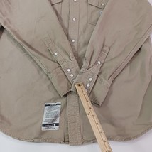 Carhartt FRS006 KHI Men's L Brown Flame Resistant Snap Button Cotton Blend Shirt image 5