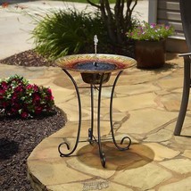 Sunflower Glass Solar Birdbath - $189.95