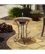 Sunflower Glass Solar Birdbath - $258.66 CAD