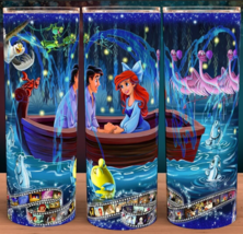 Ariel Little Mermaid Kiss the Girl Cup Mug  Tumbler 20oz with lid and straw - £15.77 GBP