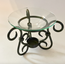 Partylite Glass Aroma Melts Warmer Wrought Iron Candle Holder - £28.03 GBP