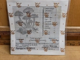 1960s Clara Waever Counted Cross Stitch Nr 26-3281L Mushroom Gran Svovlh... - $89.09