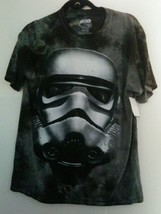 Star Wars Stormtrooper Men&#39;s Black Graphic Cotton T-Shirt NEW - $11.75