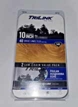 Trilink 10&quot; Saw Chain S40 40 Drive Links 2 Chain Pack New Chainsaw Echo Poulan - £7.69 GBP