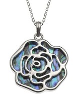 Tide Jewellery Inlaid Paua Shell Rose Necklace in a Box - £19.20 GBP