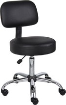 Boss Office Products Be Well Medical Spa Stool With Back In Black - £84.33 GBP