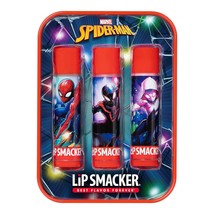 Lip Smacker Marvel Spiderman Holiday 3 pcs Flavored Lip Balm Tin, Stocking Stuff - £20.77 GBP