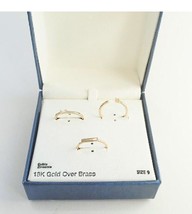 Ladies 3 ring set 18 Kt. Gold Plated  Size  Brand new free ahip - £23.73 GBP