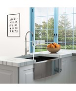 21&quot; Commercial Kitchen Faucet: Brushed Nickel - €90,44 EUR