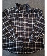 Men&#39;s Brahma Black Plaid Flannel Shirt Heavyweight Warm Outdoors - Size XL - $323.19 MXN