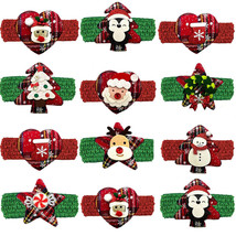 30Pcs Christmas Style Elastic Band Dog Bowtie Necktie Collar Grooming Supplies - £27.07 GBP