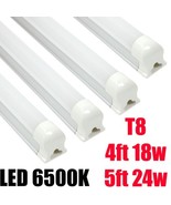 4ft 5ft T8 Integrated LED Tube Lights Frost White Lens 6500K Cool White - $89.16 CAD+