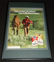 1972 Marlboro Cigarettes Framed 12x18 ORIGINAL Advertisement - $49.49