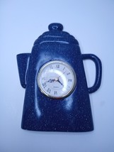 Vintage Mid Century Modern &quot;Granite&quot; Tea Pot Battery Operated Wall Clock - $15.14