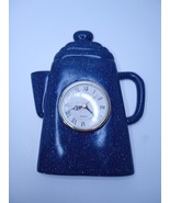 Vintage Mid Century Modern &quot;Granite&quot; Tea Pot Battery Operated Wall Clock - $278.61 MXN