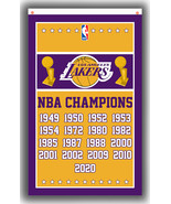 Los Angeles Lakers Championships Winner Memorable Flag 90x150cm3x5ft Bes... - £11.33 GBP