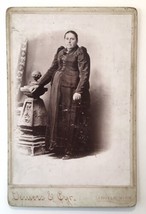 Antique Cabinet Card Larger Woman Victorian Era Argyle MN Possibly Pregnant? - $21.00