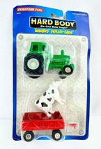 Vintage 1992 Tootsie Toy Hard Body Die Cast Toughs Tractor and Trailer w/ Cow - £19.70 GBP