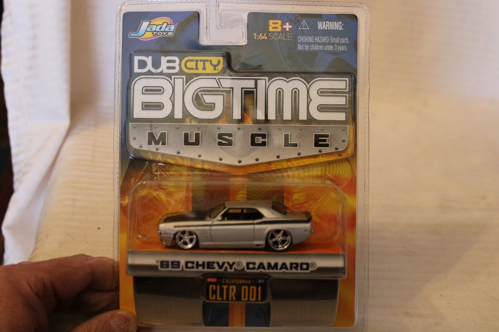 Primary image for 1/64 Scale Dub City Big Time Muscle, 1969 Chevy Camaro, Silver Die Cast