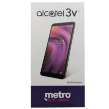 Alcatel 3V 32GB Android Smartphone Metro PCS 6.0 Inch 12MP 2MP Dual Came... - $35.96