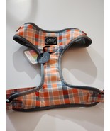 Sassy Woof Dog Harness Size L 18.5-22” Neck 22-33&quot; Girth Orange Blue Pla... - £12.44 GBP