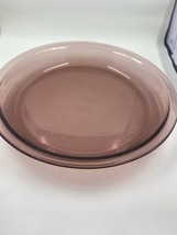 Vintage PYREX Cranberry Glass Pie Plate Baking Dish USA  9.75”~209 - £7.85 GBP
