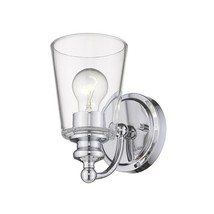One Light Silver Glass Shade Wall Sconce - £72.23 GBP