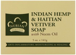 Nubian Heritage Bar Soap,Indian Hemp, 5 Oz(Single Pack) - £15.97 GBP