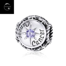 Genuine Sterling Silver 925 Cancer Crab Horoscope Zodiac Star Sign Bead Charm - £16.38 GBP+