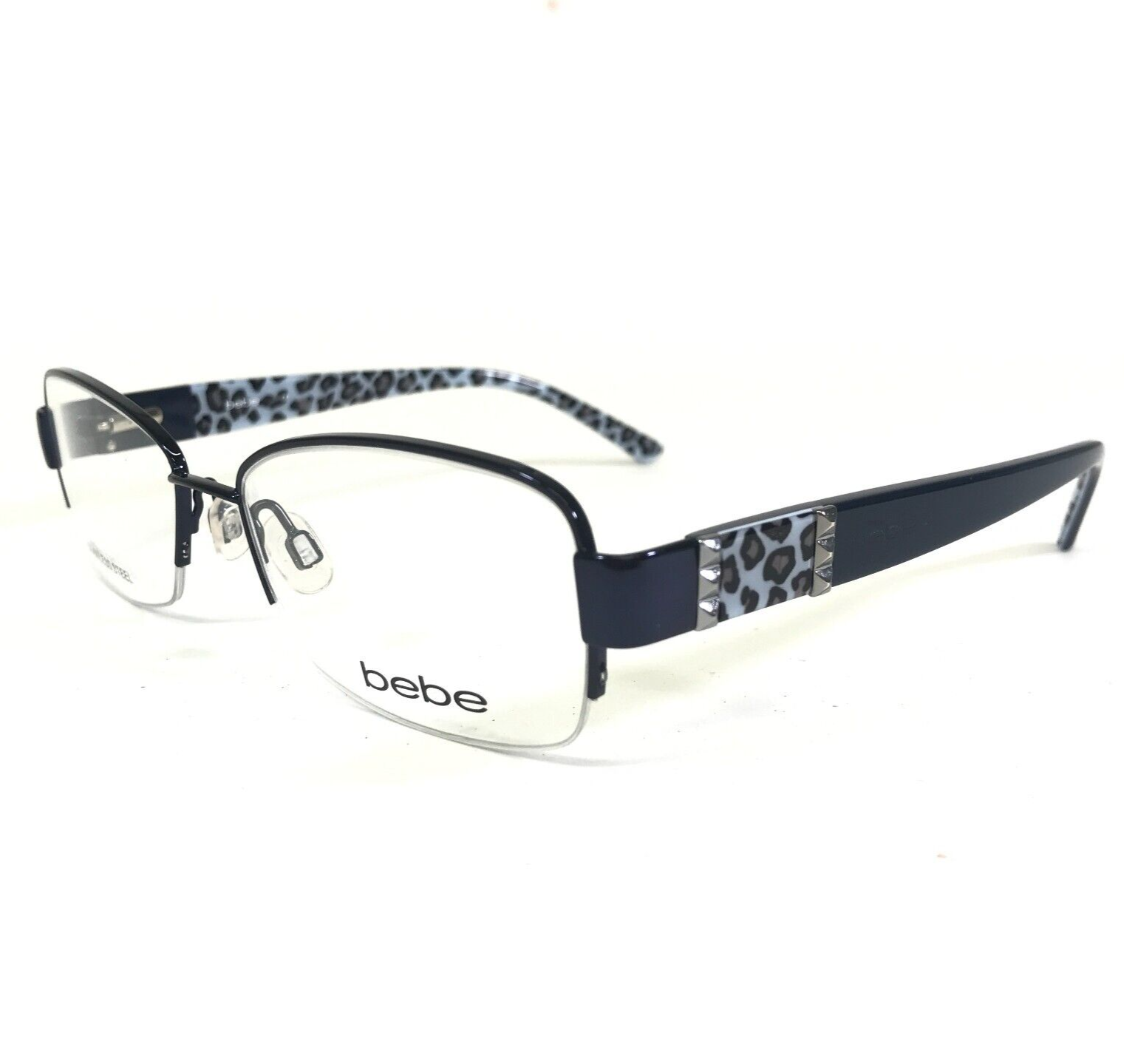 bebe Eyeglasses Frames BB5089 LUVAH GRRRL 414 MIDNIGHT Cheetah Print 53-17-135 - £21.83 GBP