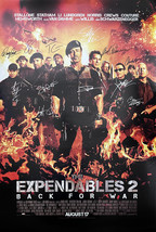 THE EXPENDABLES 2 signed movie poster - $210.00