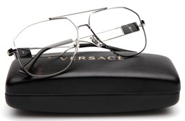 New Versace MOD.1287 1001 Gunmetal Eyeglasses Frame 59-13-145mm B48mm Italy - £127.35 GBP