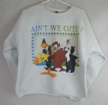 Vintage 1997 Brazos Warner Bros Looney Tunes &quot;Ain&#39;t We Cute&quot; Sweatshirt Size M/L - £23.25 GBP