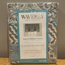 Waverly Moonlit Medallion Window Treatment Valance 18x52 NEW #0673039 Bl... - €21,47 EUR