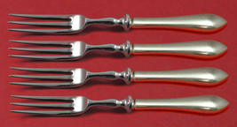 Pointed Antique Reed Barton Dominick Haff Sterling Fruit Fork Set Custom 6&quot; - £230.11 GBP