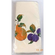 Hallmark Table Cover Plums Cherries Pears 54in x 102in New Plastic Water... - $11.99