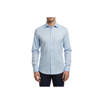 Men Franco Gilberto Shirt Twill Cotton Blend Spread Collar Turkey 5566-418 blue image 5