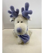 Dan Dee Raindeer Plush White And  Purple With Scarf - $217.79 MXN