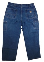 Carhartt FR Flame Resistant Mens Dark Blue Jeans Denim FRB13 DNM Size 38x30  - £18.13 GBP