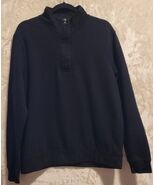 Women's Copper &amp; Oak Supply Cotton Blend Quarter Zip Black Sweater Size XL - $14.24