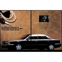 1994 Mitsubishi Diamante LS Sedan 2 Page Vintage Print Ad Black Tie Pearls Photo - £8.20 GBP