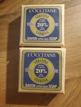 L&#39;Occitane Extra Gentle Verbena Soap Bar Shea Butter 3.5 oz / 100g New Lot Of 2 - $19.79