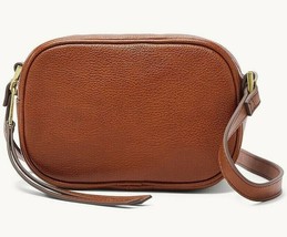 Fossil Maisie Brown Leather Oval Crossbody Bag SHB2419213 Brandy NWT $138 Retail - £55.55 GBP