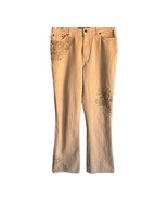 Lauren Jeans Co. Ralph Lauren Beige Jeans Brown Floral Print Size 10 - $18.09 CAD